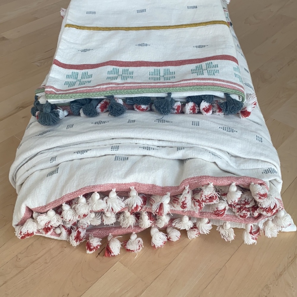 King duvet with 2 Euro shams.